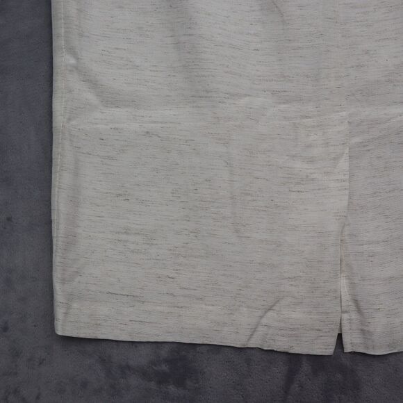 Tofy Skirt Womens 10 Ivory Lined Back Slit Midi Straight Pencil Casual - Picture 16 of 16